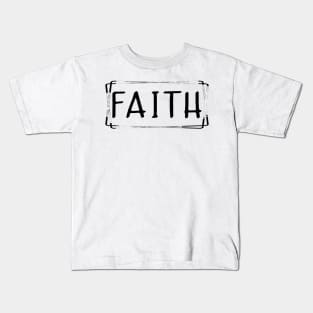 Faith Balck and White Kids T-Shirt